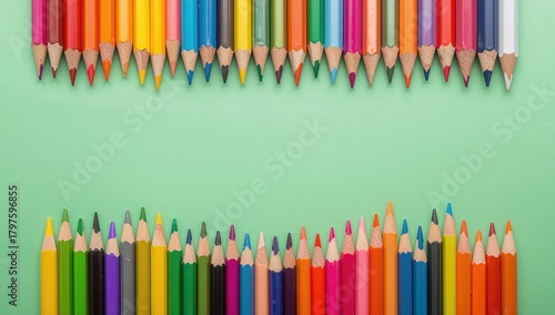 Vibrant array of colored pe...
