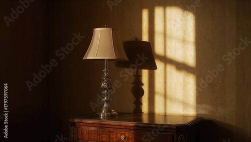 Old table lamp as vintage d...
