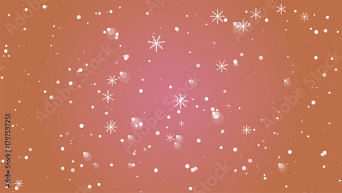 Falling snow and snowflakes on a gradient background for winter holidays