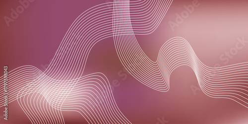 pink white tech wavy lines abstract gradient background. light waves on black background, perfect for desktop wallpaper. Simple background for banner, poster, cover, brochure, flyer, website .
