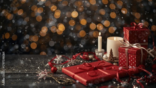 Holiday gift wrapping on a ...