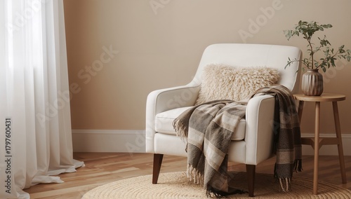 Stylish armchair accompanie...