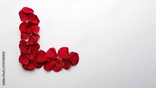 Red rose petals shaped like...