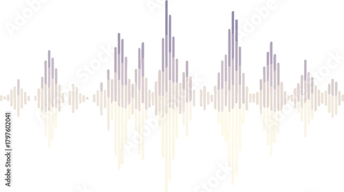 Harmonic Resonance An Abstract Soundwave Visualization in Soft Pastel Tones