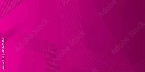 Abstract lines pattern technology on red gradients background. Minimalistic abstract background with hexagonal lines and soft gradients in light tones. geometric stripe line art design for poster .