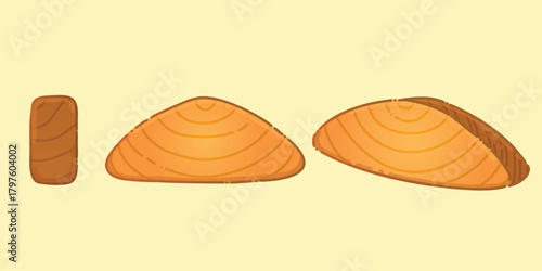 Cartoon vector illustration of grilled salmon in colorful line art style. Perfect for restaurant menus, food packaging, Japanese cuisine branding, and cute food design.