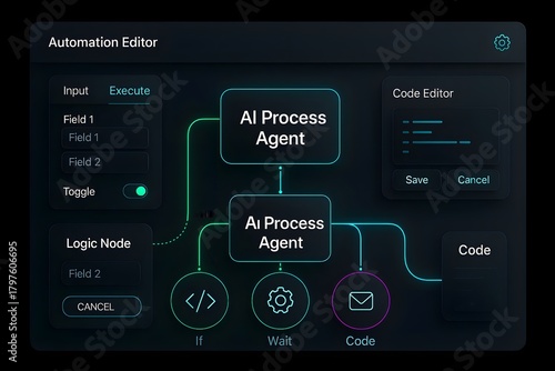 Streamlined Automation Editor: A Comprehensive Platform for Designing AI Process Agents, Enhancing Code Integration, and Optimizing Workflow Efficiency