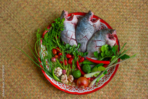 Fresh tilapia and Thai spices