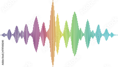 Colorful Sound Wave Illustration Captivating Audio Spectrum for Creative Projects