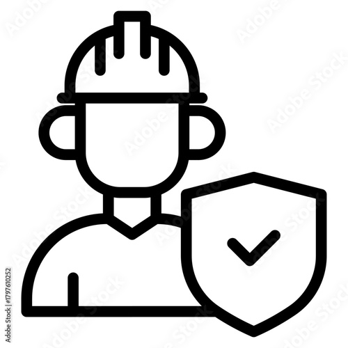 Contruction worker icon in vector illustration