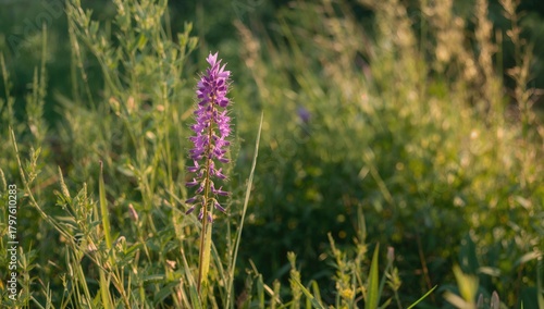A vibrant purple wildflower...