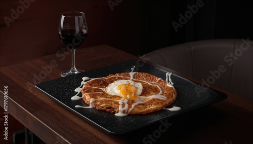 Roti topped with egg and sw...