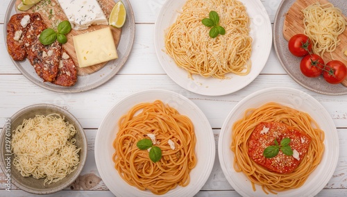 A collection of pasta dishe...