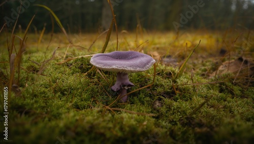 The unique purple mushroom ...