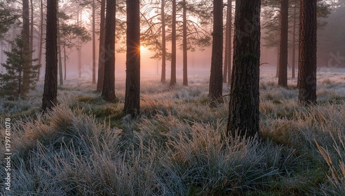 Golden light filters throug...