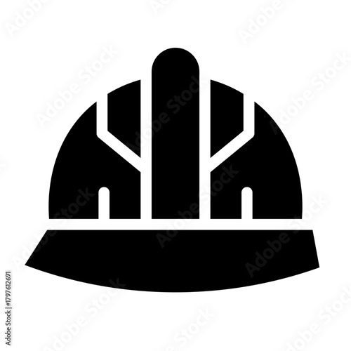 Helmet icon glyph style vector