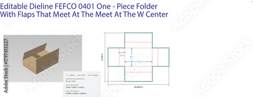 Cardboard folder template diagram layout
