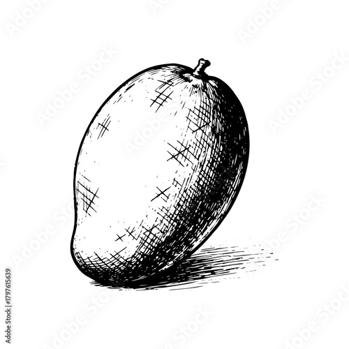 Hand-drawn Mango Fruit Sketch