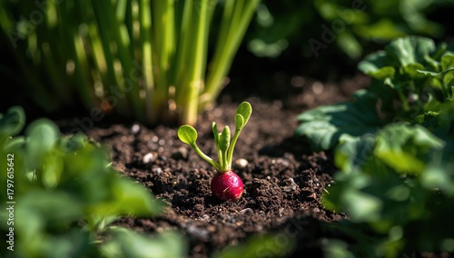 Radish seedlings with cotyl...