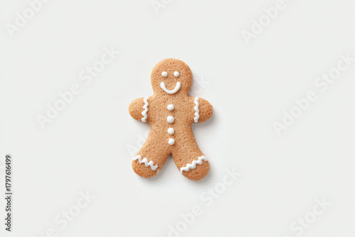 Photo of Whimsical gingerbread cookies isolated on white background AI generated