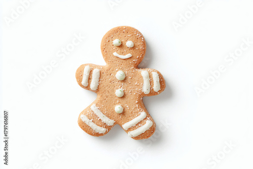 Photo of Whimsical gingerbread cookies isolated on white background AI generated