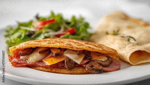 Savory pancake stuffed with...