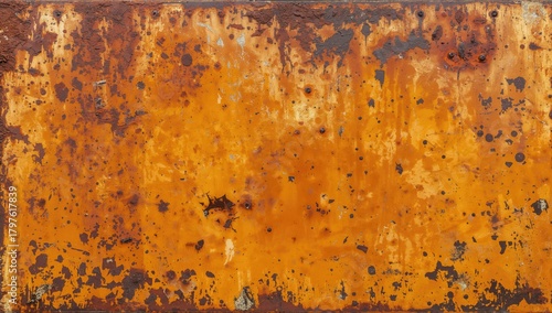 Rusty orange stains on aged...
