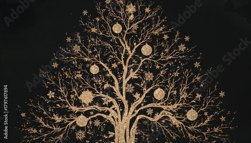 Silhouette of a Christmas t...