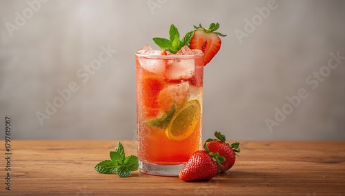 Refreshing lemonade served ...