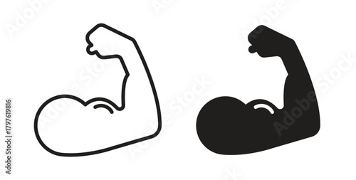 Muscle icon. Symbol, logo illustration. graphic icon set