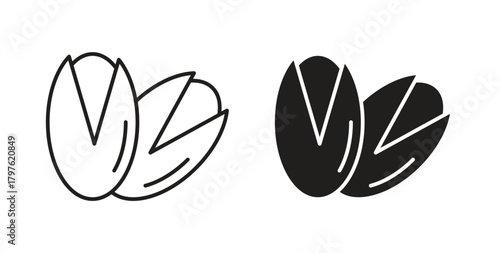 Pistachio icon. Symbol, logo illustration. graphic icon set