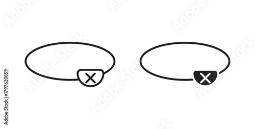 Pirate eye patch icon. Symbol, logo illustration. graphic icon set