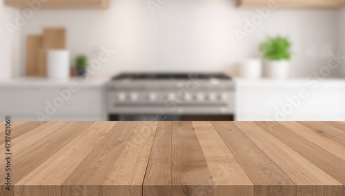 Wooden tabletop with a soft...