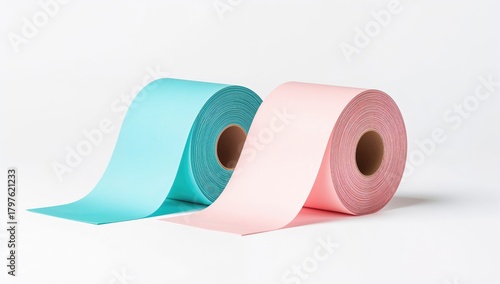 Two vibrant rolls of toilet...