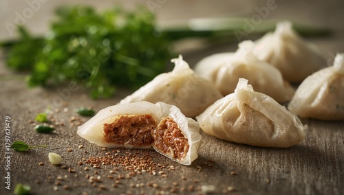 Herbed and spiced dumplings...