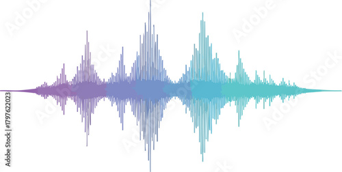 Vibrant Spectrum An Abstract Waveform Illustration with Harmonious Gradients