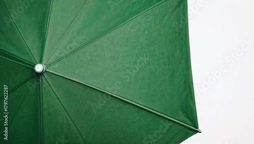 Surface of a green umbrella...