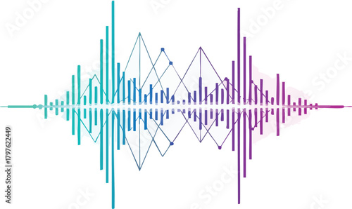 Sound Waves Visualization Dynamic Audio Spectrum in Vibrant Colors