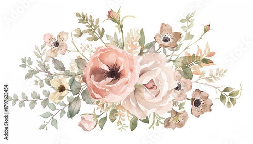 Watercolor botanical illust...