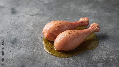 Uncooked chicken drumsticks...