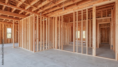 Newly built house interior ...