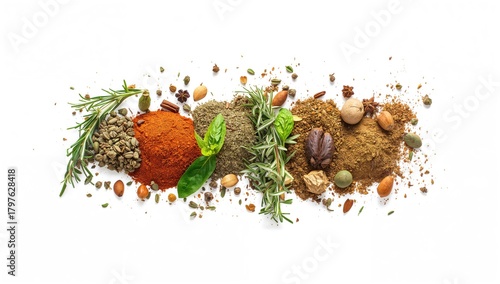 Assortment of herbs and spi...