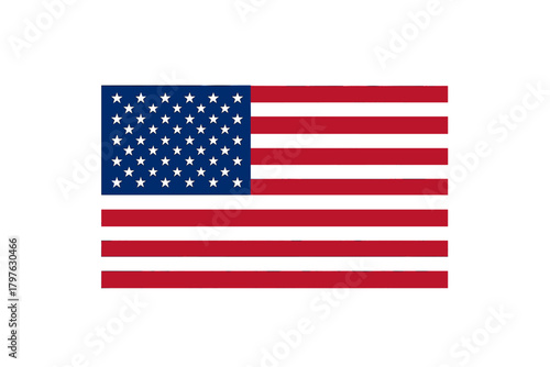 Official national flag of the United States featuring fifty stars and thirteen stripes