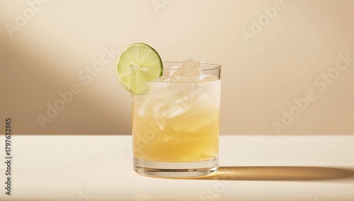 Ti punch cocktail with whit...