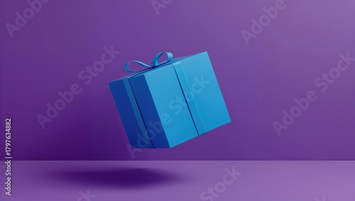 Trendy image of a blue gift...