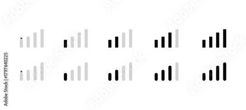 Status bar symbol modern, simple, vector, icon for website design, mobile app, ui. Vector