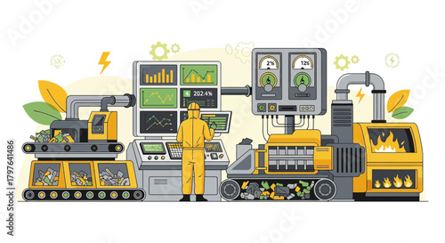 Innovative industrial waste management and energy conversion facility for sustainable