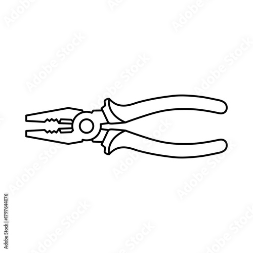 Outline illustration of a pair of pliers for gripping tasks