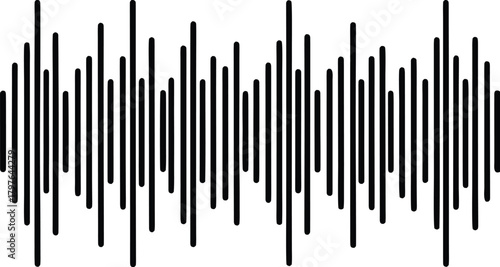 Sound wave graphic equalizer bars digital audio signal rhythm