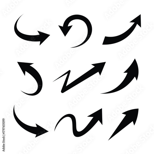 Collection of nine twocolor gradient color palettes on a